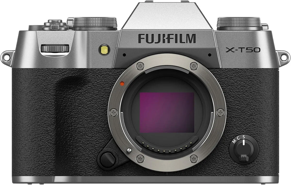 FUJIFILM FUJIFILM X-T50 compact mirrorless camera body Silver — product photo