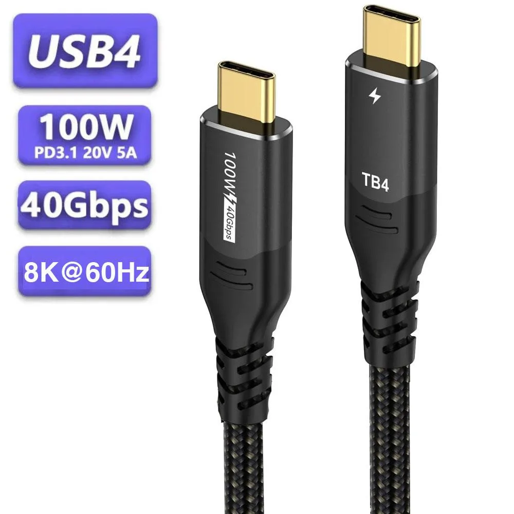 ESTONE ESTONE TJ-A323 USB4 cable 3.3ft Thunderbolt 4 40Gbps 100W 8K@60Hz — product photo