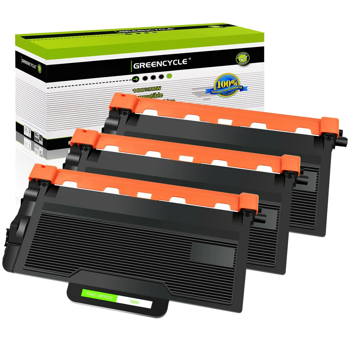 GREENCYCLE GREENCYCLE TN850 3 Pack Black Toner Cartridge 8000 Pages — product photo