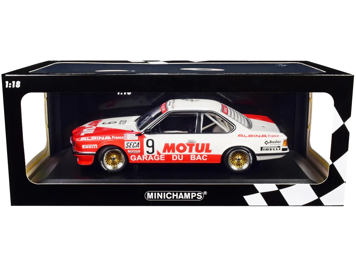 Minichamps Minichamps BMW 635 CSi #9 Motul Garage du Bac 24H Spa 1984 Ltd Ed 300 1/18 Diecast Car — product photo