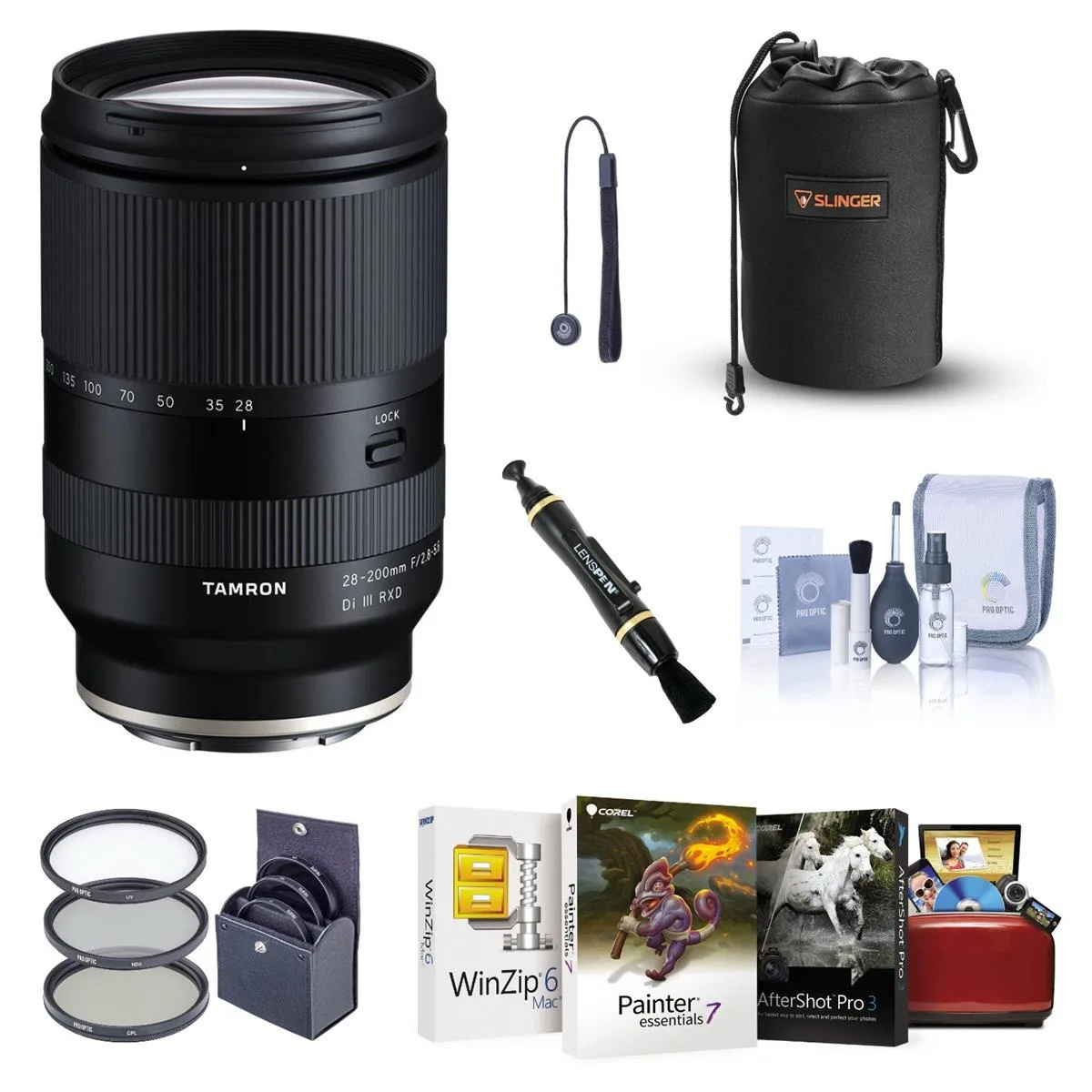 Tamron Tamron 28-200mm f/2.8-5.6 Di III RXD Sony E Bundle camera lens — product photo