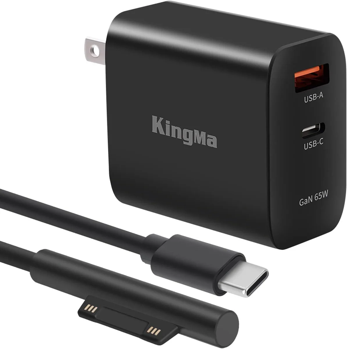 Kenuco Kenuco 65W USB-C PD GaN 2-Port Travel Adapter 1.5m Cable — product photo