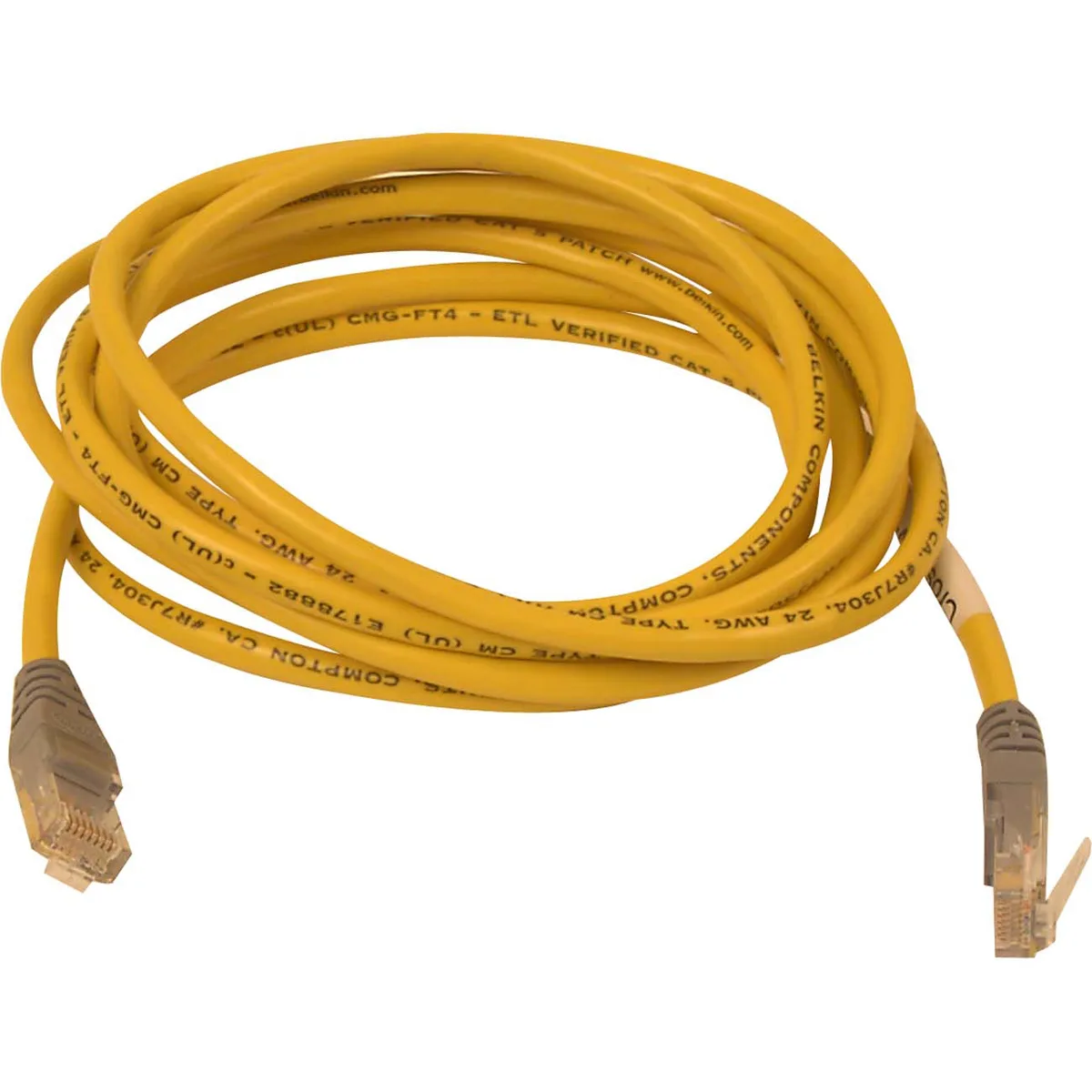 Belkin Belkin A3X126-25-YLW-M Cat 5E Crossover Network Ethernet Cable 25 ft Yellow — product photo