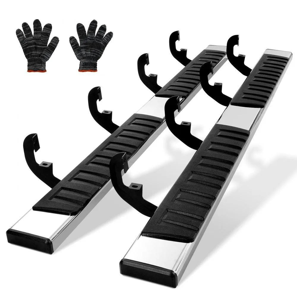VEVOR VEVOR Running Boards 6" Step Bars Crew Cab 201 Stainless Steel 500LBS 2 Piece — product photo