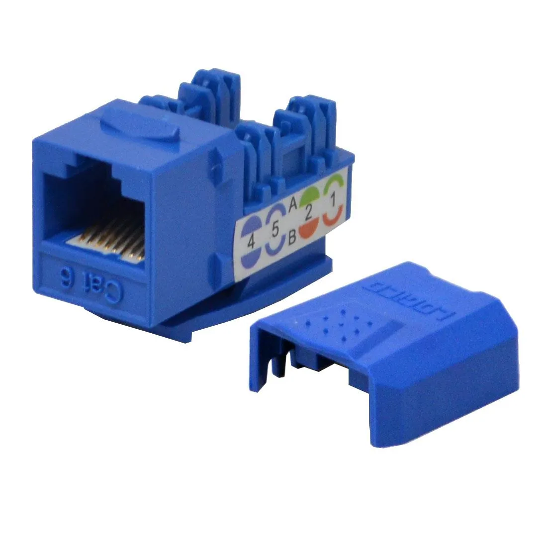Logico Logico KJ6223-01 Blue Keystone Jack Cat6 110 Punchdown 8P8C — product photo