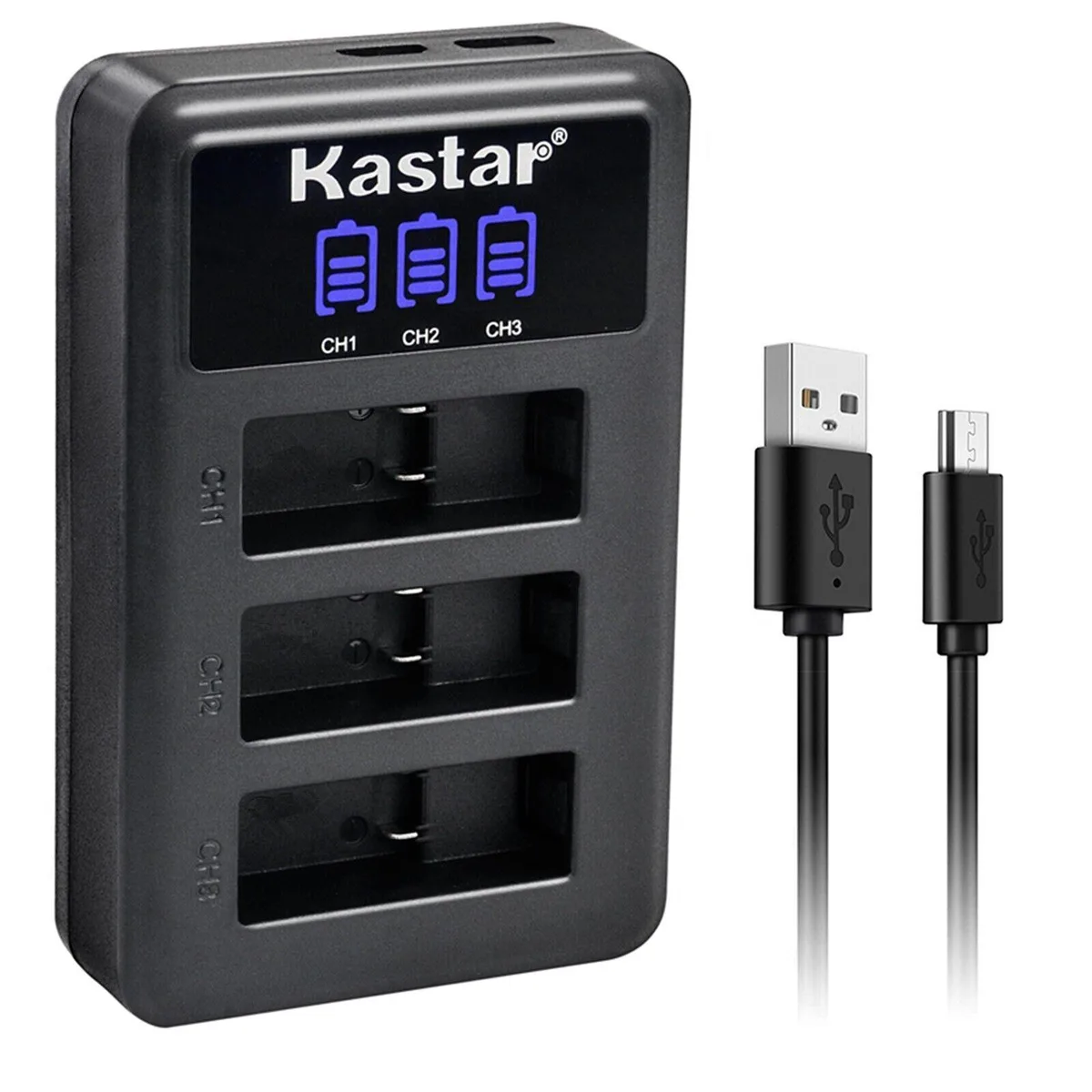 Kastar Kastar LCD Triple USB Charger for GoPro HERO11 10 9 — product photo