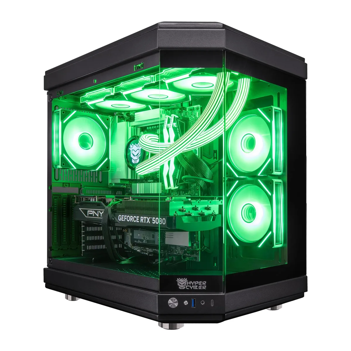 Hyper Cyber Hyper Cyber Ultra X Black Gaming PC i7-14700K RTX 5070 Ti 64GB DDR5 2TB NVMe — product photo
