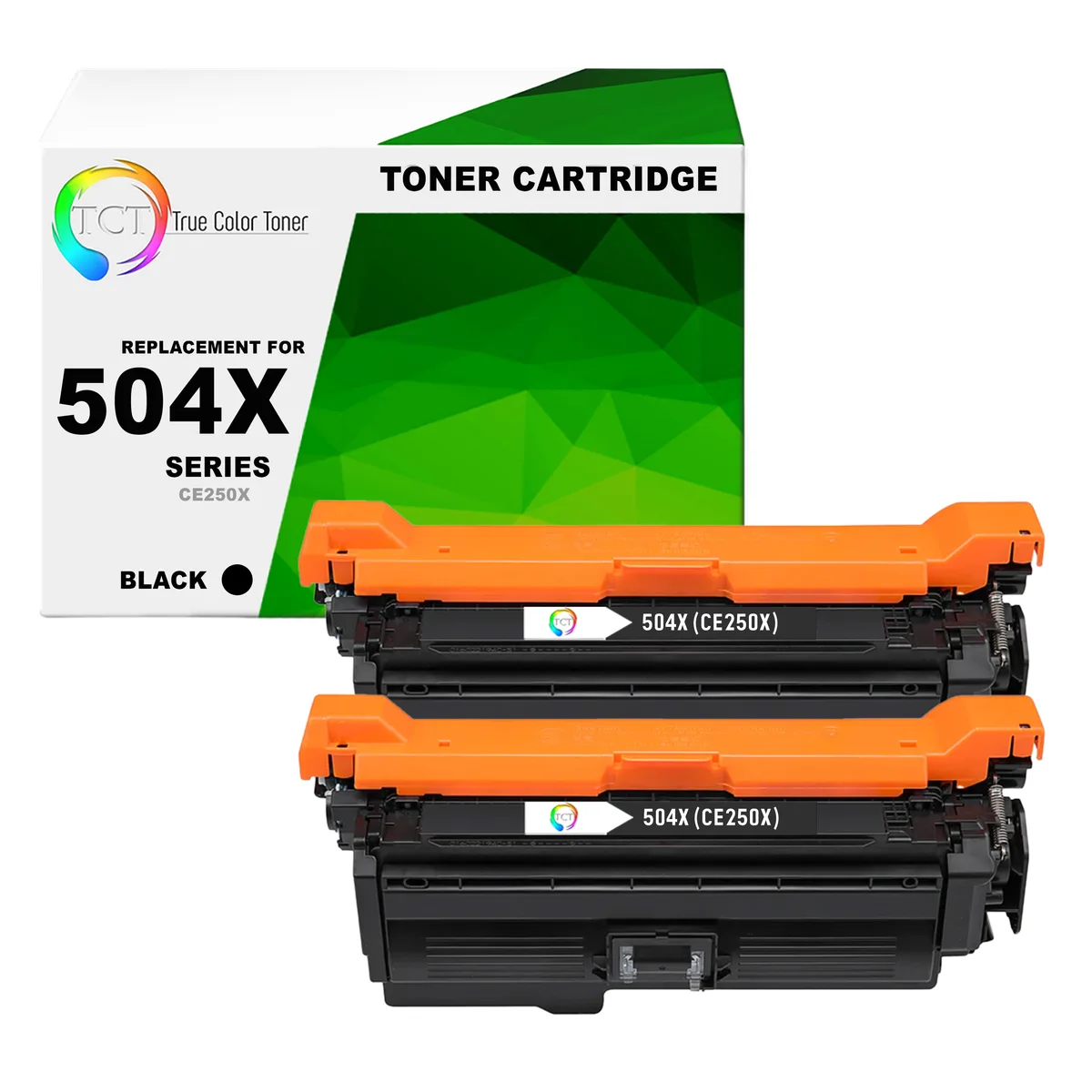 True Color Toner True Color Toner 504X Black Toner Cartridge 2 Pack CE250X 10500 Pages — product photo