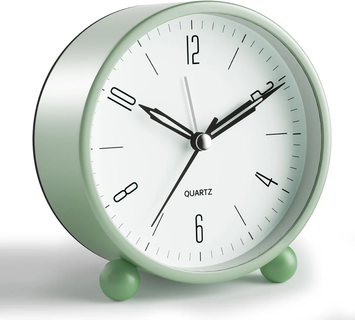 PISKEKAT PISKEKAT Analog Alarm Clock 4 inch Green — product photo