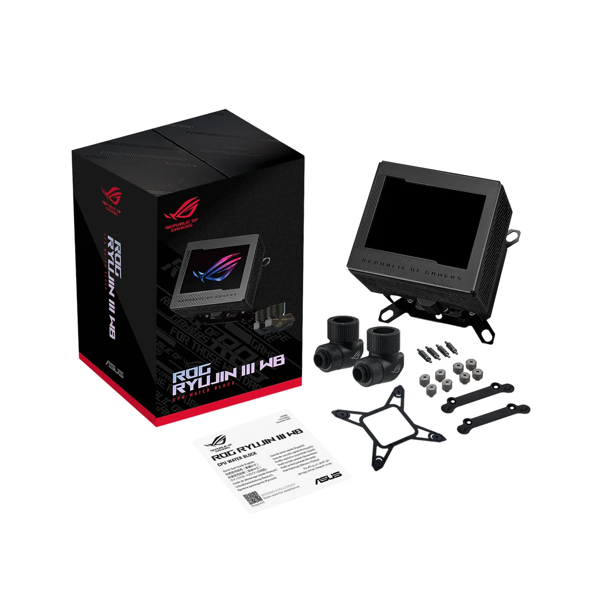 ASUS ASUS ROG RYUJIN III WB CPU Water Block Black 3.5 Inch LCD 178 Fins — product photo