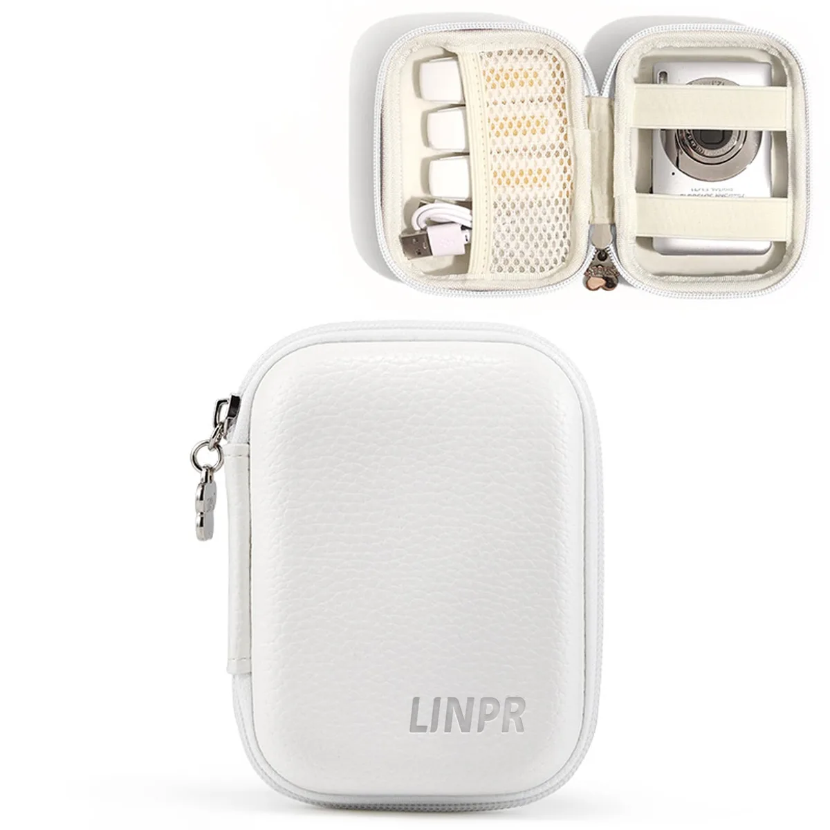  Linpr Digital Camera Case for KODAK PIXPRO FZ55/FZ45, White — product photo