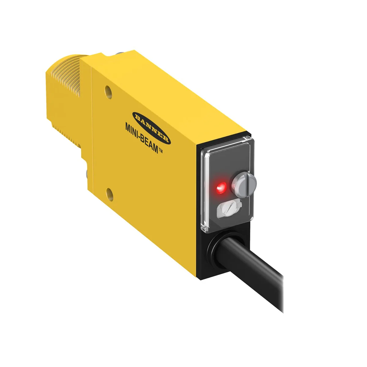 Banner Banner MIAD9LV Mini-Beam sensor 5 m range 2 m cable IP67 — product photo