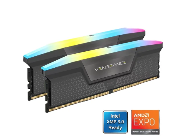 Corsair Corsair Vengeance RGB CMH64GX5M2N6000Z40 64GB DDR5 6000 desktop RAM — product photo