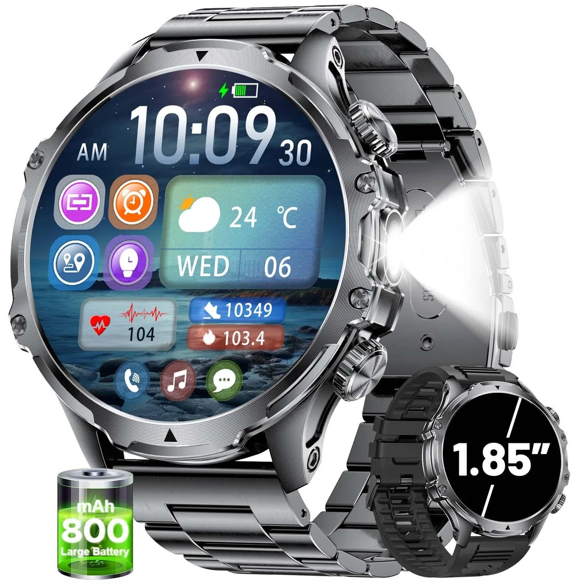 SUNKTA FV15-A Smart Watch 1.85" 800mAh Black — product photo