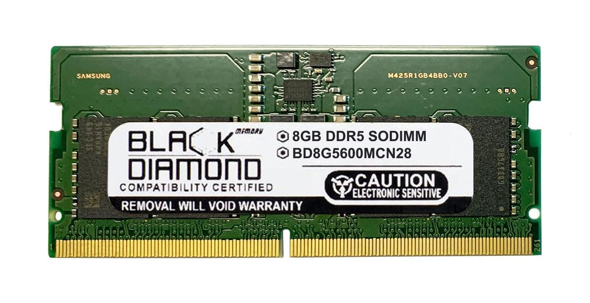 Black Diamond Memory Black Diamond Memory BD8G5600MCN28 8GB DDR5 5600 SODIMM memory upgrade — product photo