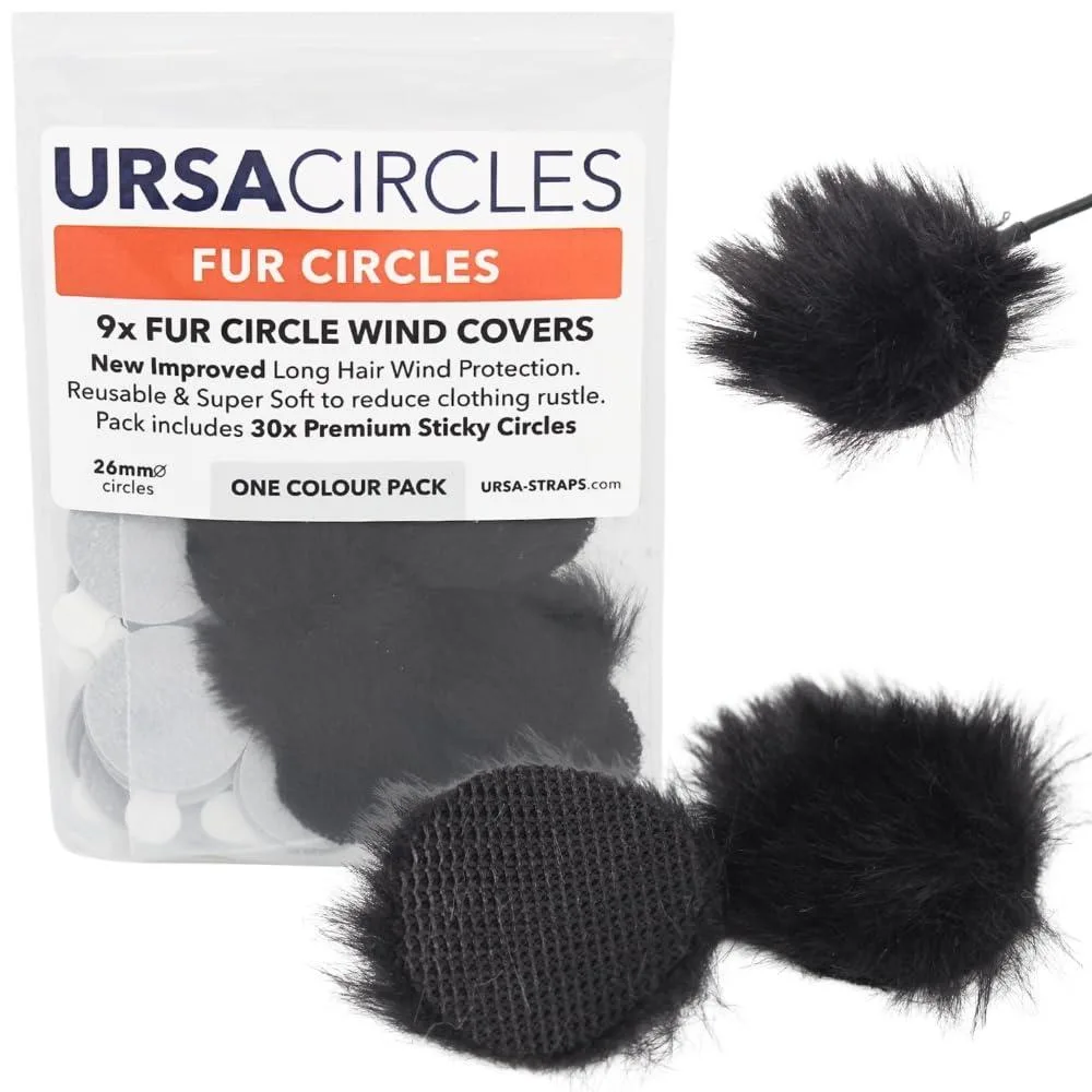  URSA Straps U-FC-9-BLK Fur Windjammer 9 Pack with 30 Stickies Black — product photo