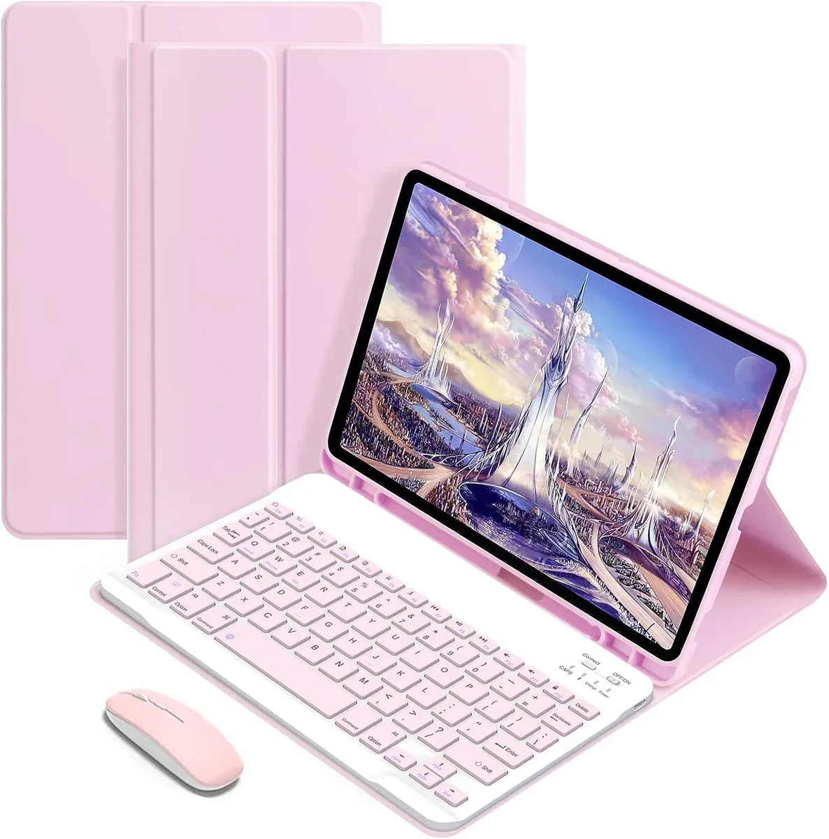 Werleo Werleo Keyboard Case with Wireless Mouse for Galaxy Tab S6 Lite 10.4 inch SM-P610/P613/P615/P619 Pink — product photo