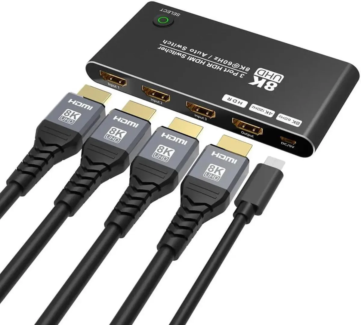 Vszerda Vszerda HDMI 2.1 Switch 3 in 1 Out 8K 60Hz 4K 120Hz — product photo