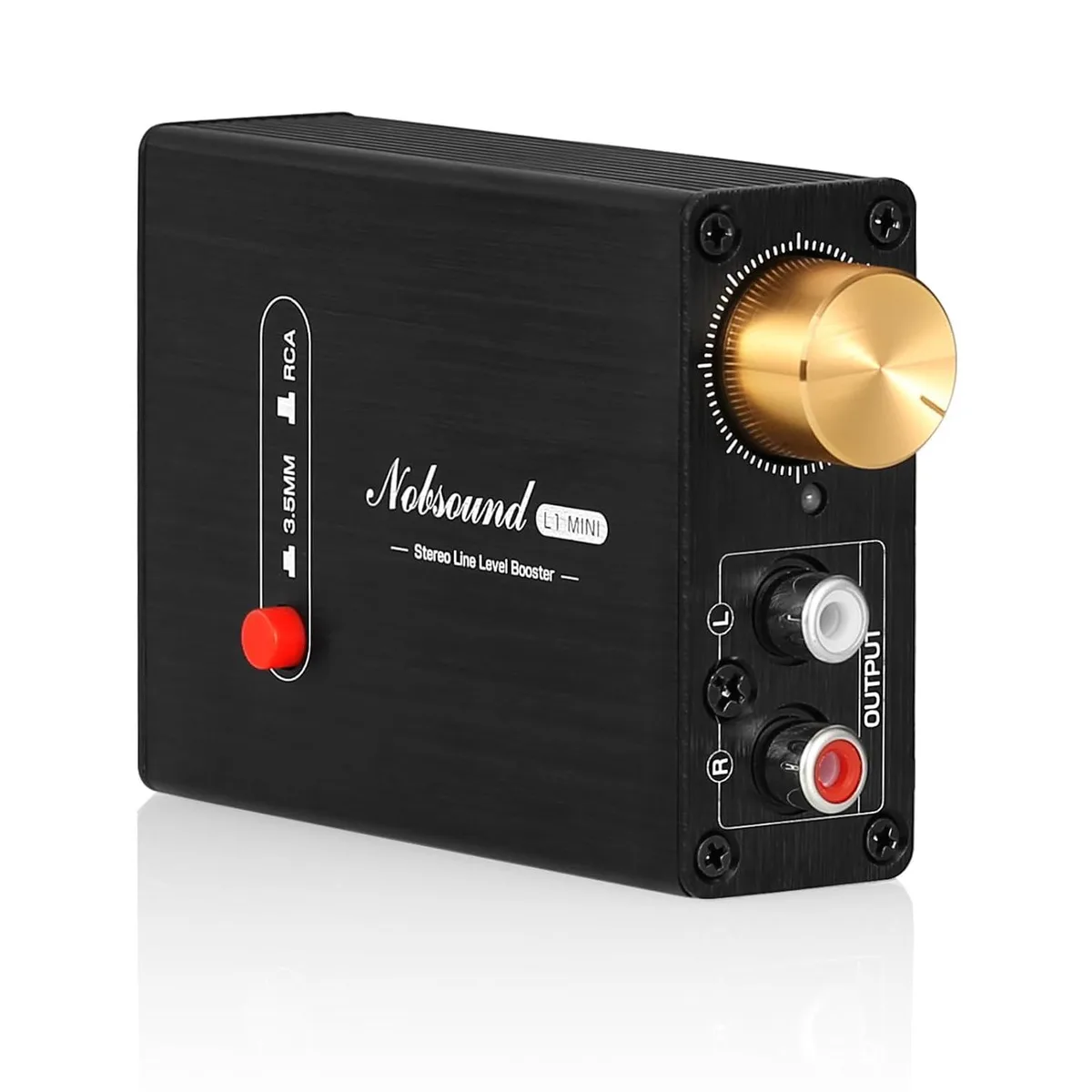 LORDWORLD LORDWORLD L1-MiINI Stereo Line Level Booster Amplifier Audio Preamp 20dB Gain + Volume Control — product photo