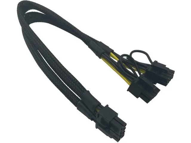 SXDOOL SXDOOL 8 Pin Male to Dual 8 Pin (6+2) PCIe Power Adapter Cable 13-inch 34cm — product photo