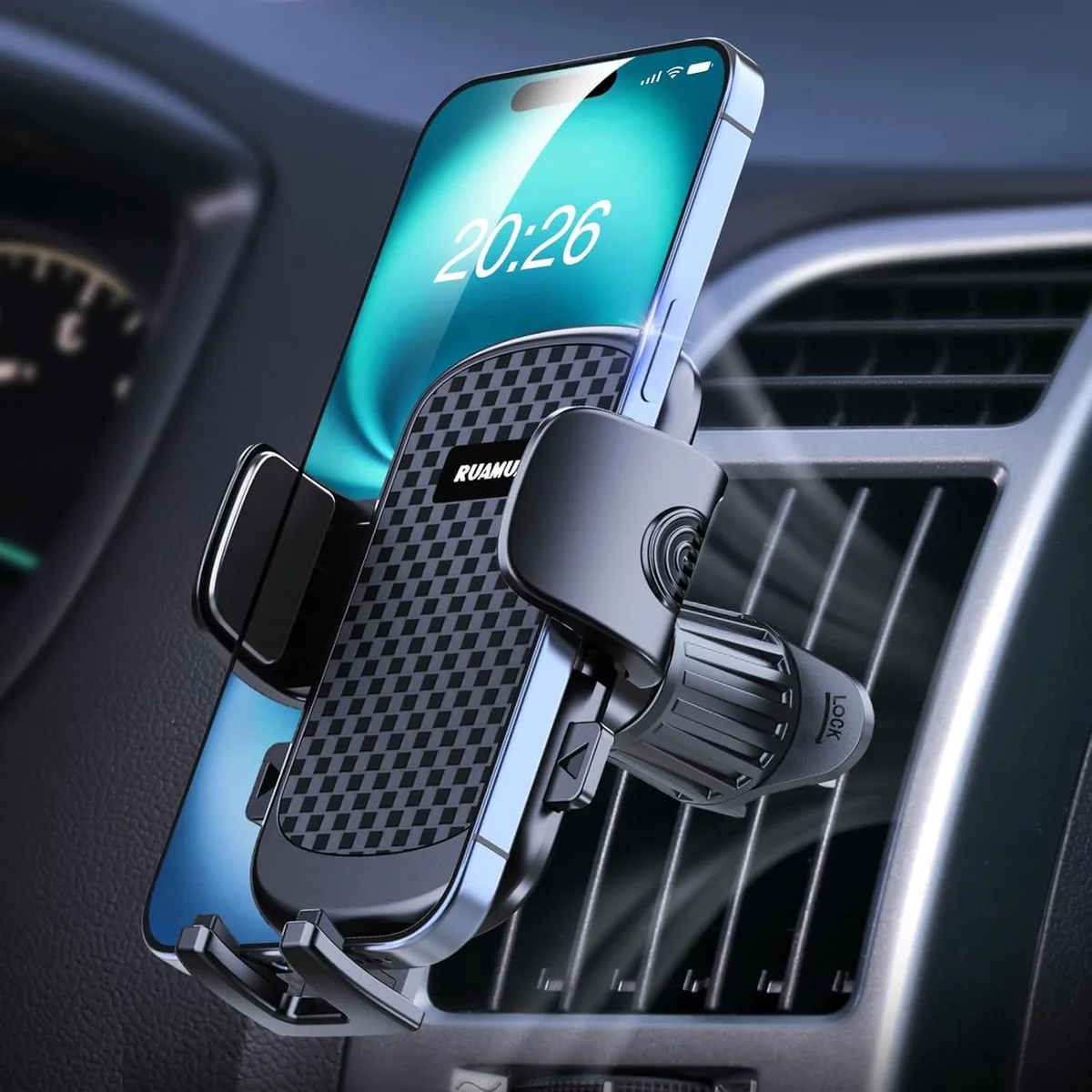 Keyence Keyence Car Phone Mount Vent Clip 360° Rotation .96in Clamp 2.5x Stronger PC 2026 — product photo