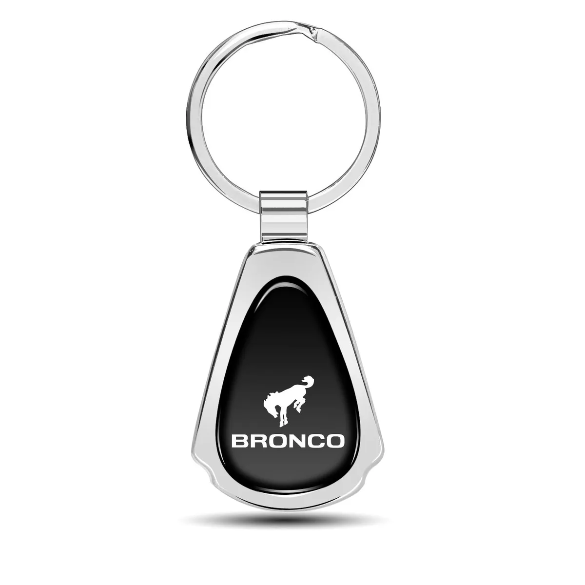 iPick Image, LLC iPick Image, LLC Ford Bronco Teardrop Key Chain Black Dome Chrome — product photo