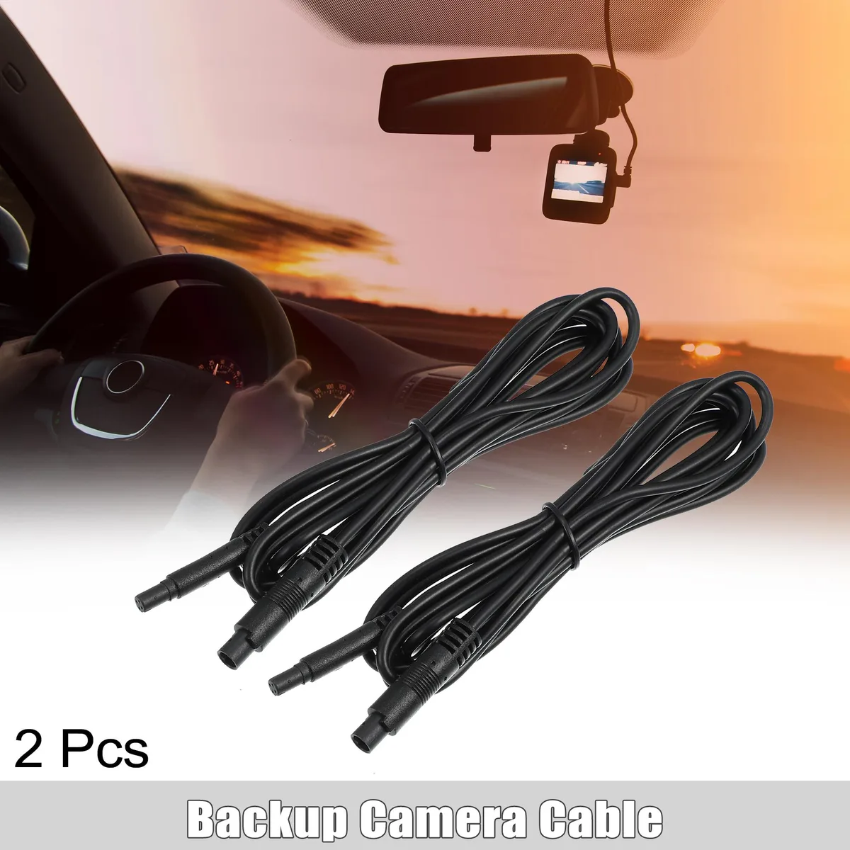 Unique-Bargains Unique-Bargains 4 Pin 200cm Backup Camera Extension Cable (2 Pcs) — product photo