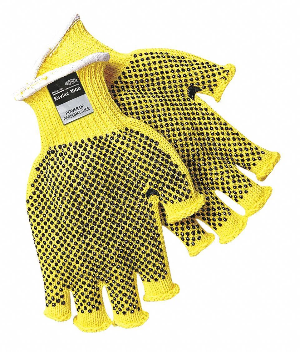 Pair of fingerless cut-resistant coated gloves in XL size