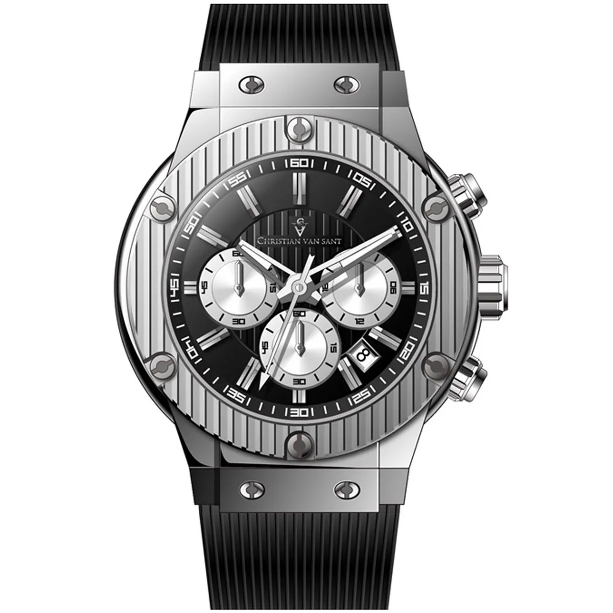 Christian Van Sant Christian Van Sant Monarchy Black Dial Watch CV8141 — product photo