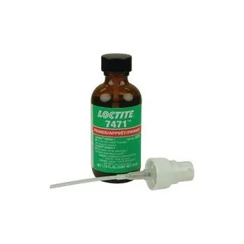 Small amber glass bottle with 1.75 fl oz primer activator