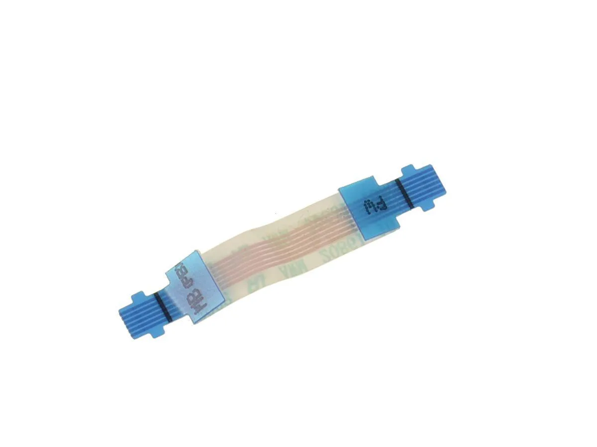 Thin orange ribbon cable with connectors at both ends