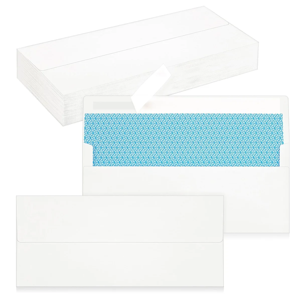  QIKSION D73 #10 Self-Seal Envelopes White 50 Pack 9.5 x 4.1 in — product photo
