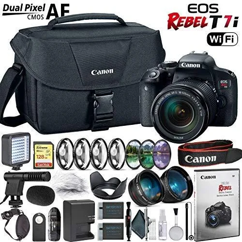 Canon Canon EOS Rebel T7i DSLR Camera Kit with 18-135mm STM Lens and 128GB Card — product photo