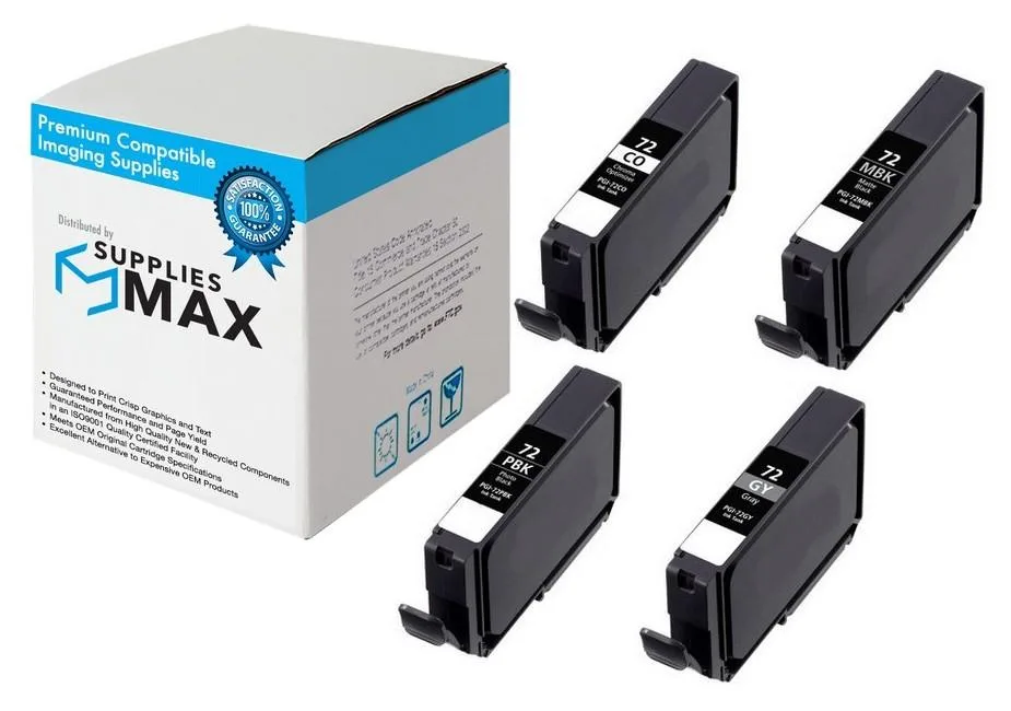 SuppliesMax SuppliesMax Inkjet Combo Pack 6402B008 4 Pack MBK PBK GY CO — product photo