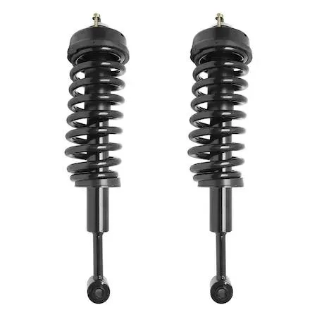 Unity front strut assembly kit, two silver units with coiled springs and top mounts