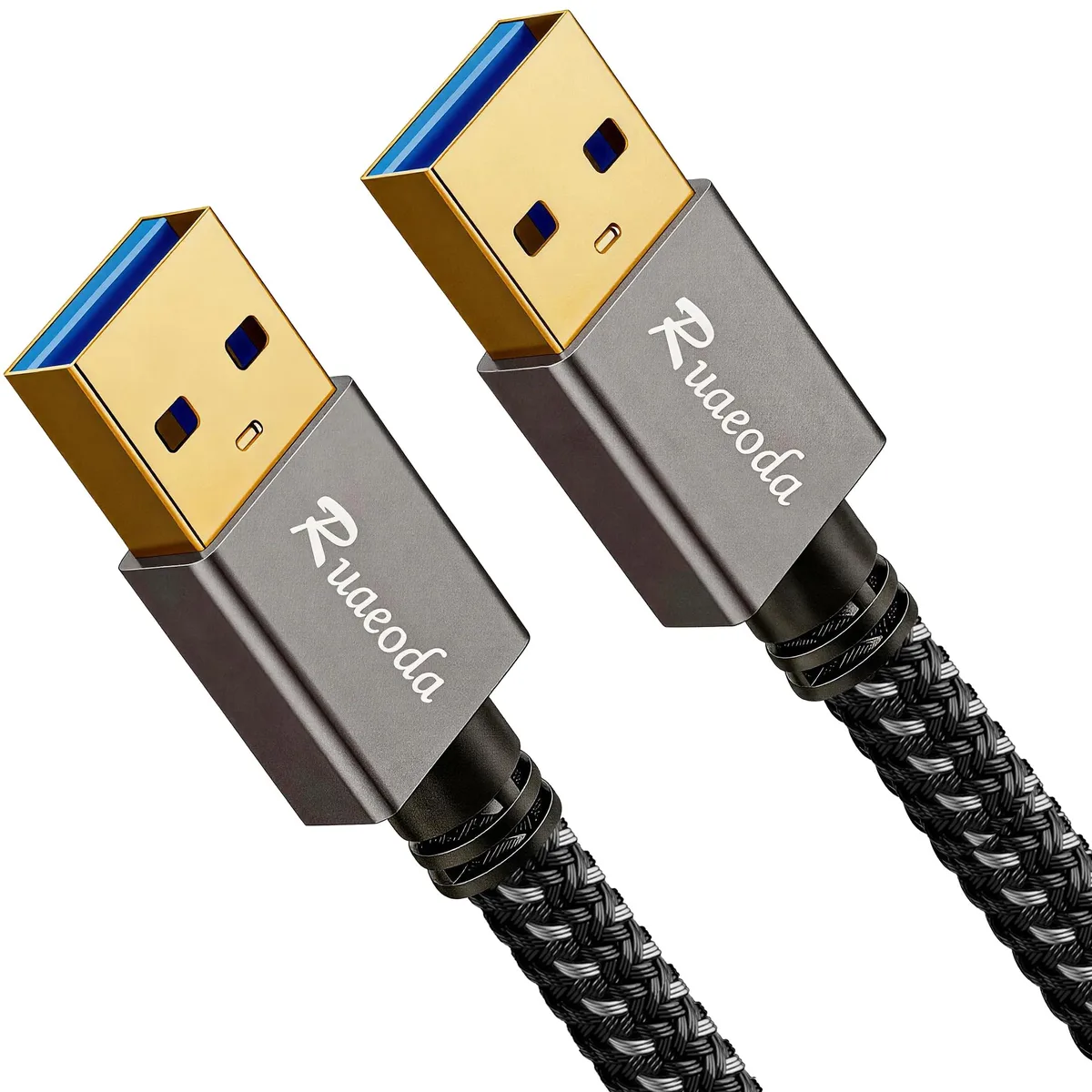 No Sew No Sew USB 3.0 Male-to-Male Type A Cable 1 ft Braided 5 Gbps — product photo