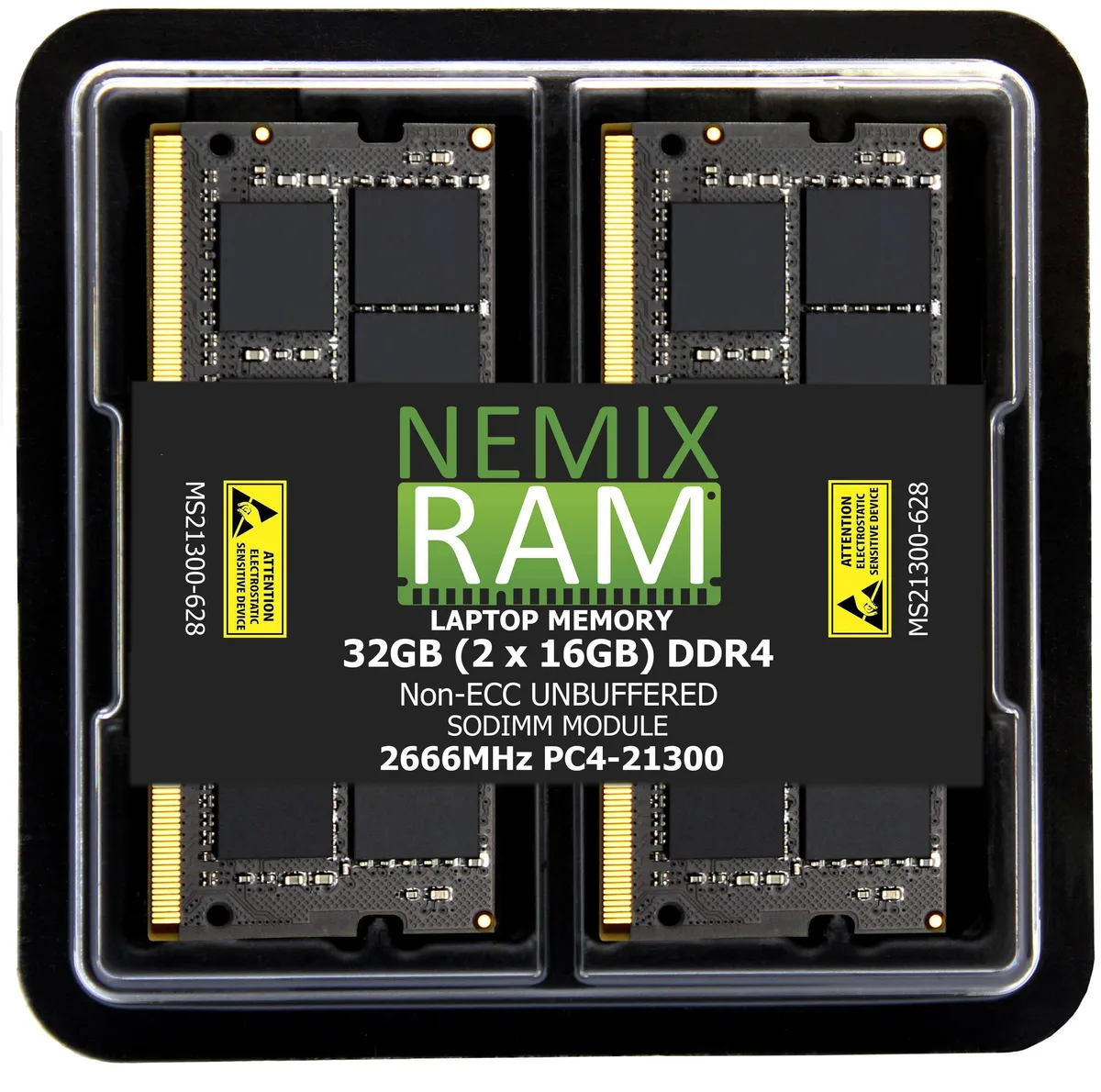 NEMIX RAM NEMIX RAM 32GB (2x16GB) DDR4 2666MHz CL19 260-PIN SODIMM Kit — product photo