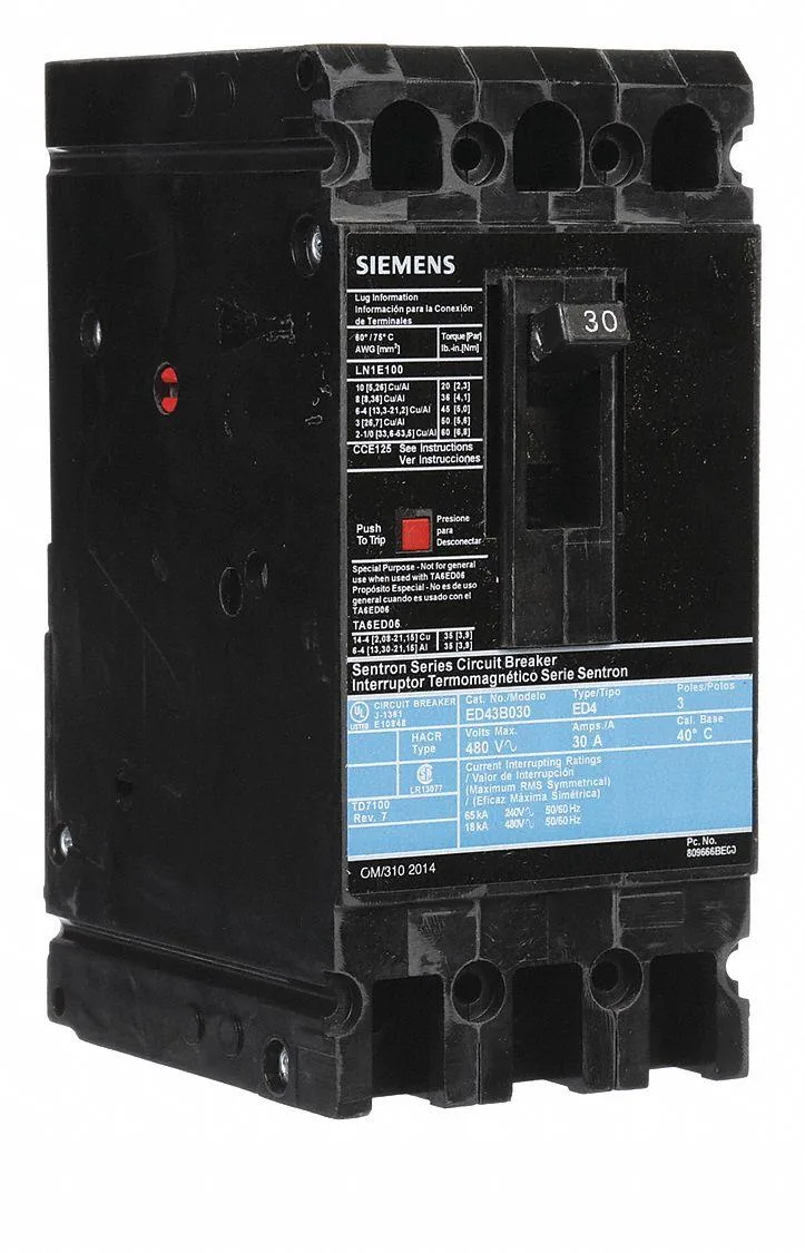 SIEMENS SIEMENS ED43B030 Circuit Breaker 30A 3 Pole 480V AC — product photo