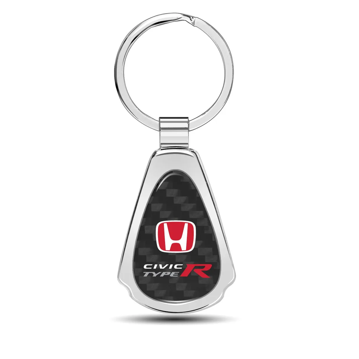 iPick Image, LLC iPick Image, LLC Honda Civic Type-R Carbon Fiber Chrome Teardrop Key Chain — product photo