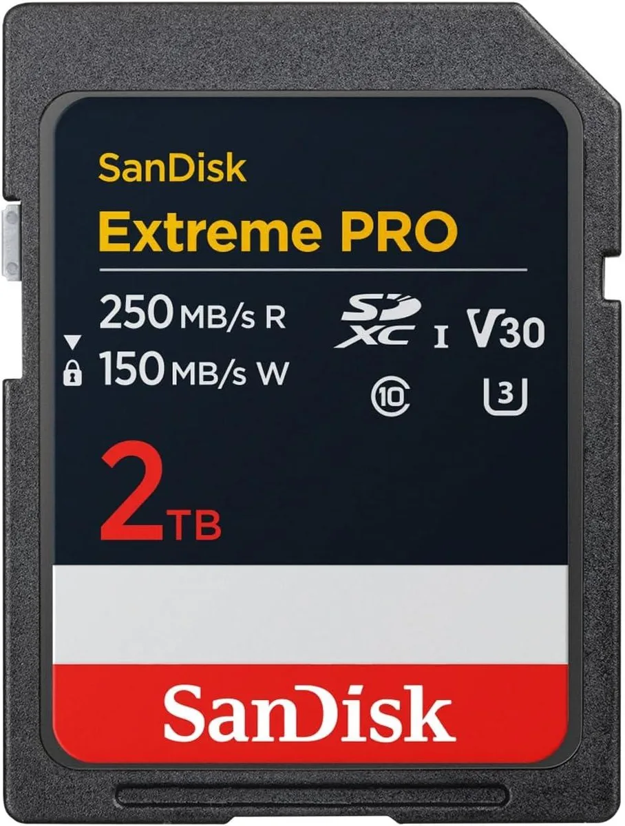 SanDisk SanDisk Extreme Pro SDXC 2TB UHS-I U3 V30 200MB/s memory card — product photo