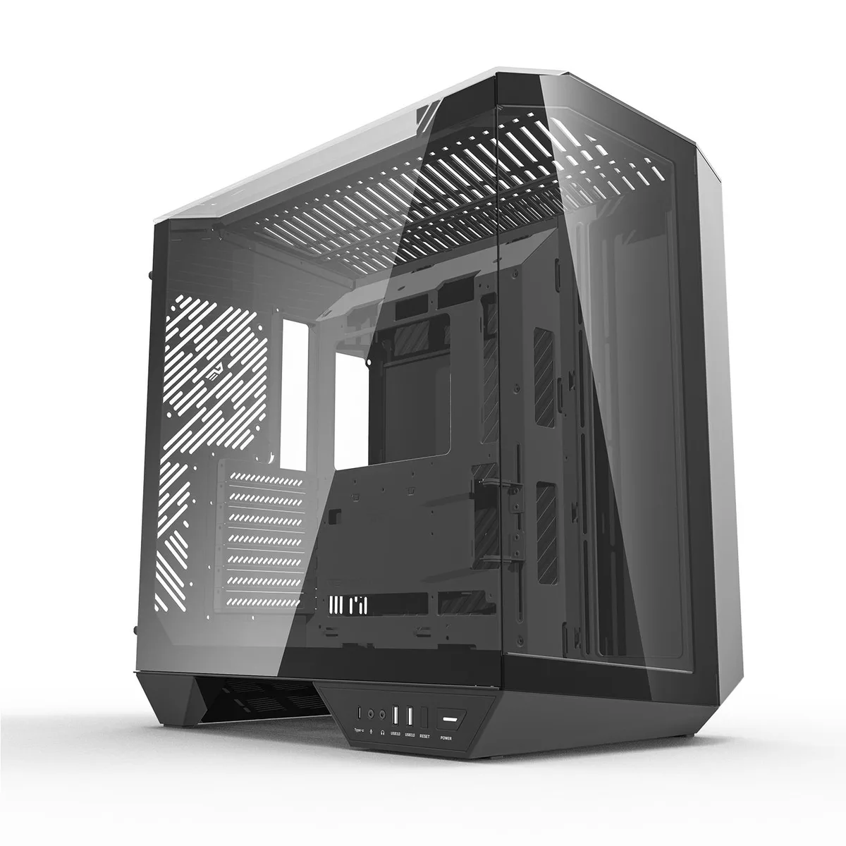 darkFlash darkFlash DY470 Full-Tower ATX PC Case, 330° Glass, Back-Connect, Black — product photo
