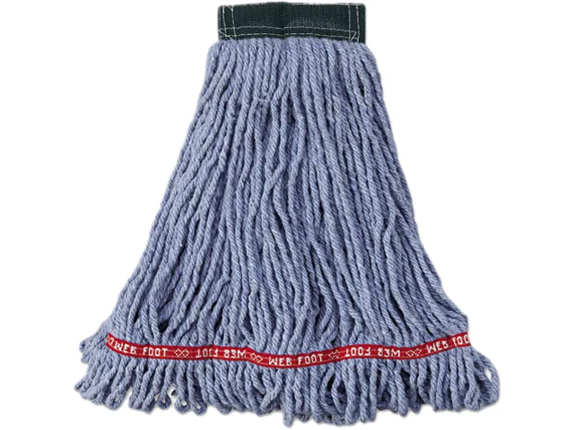 Blue medium wet mop head with 5.00 inch headband