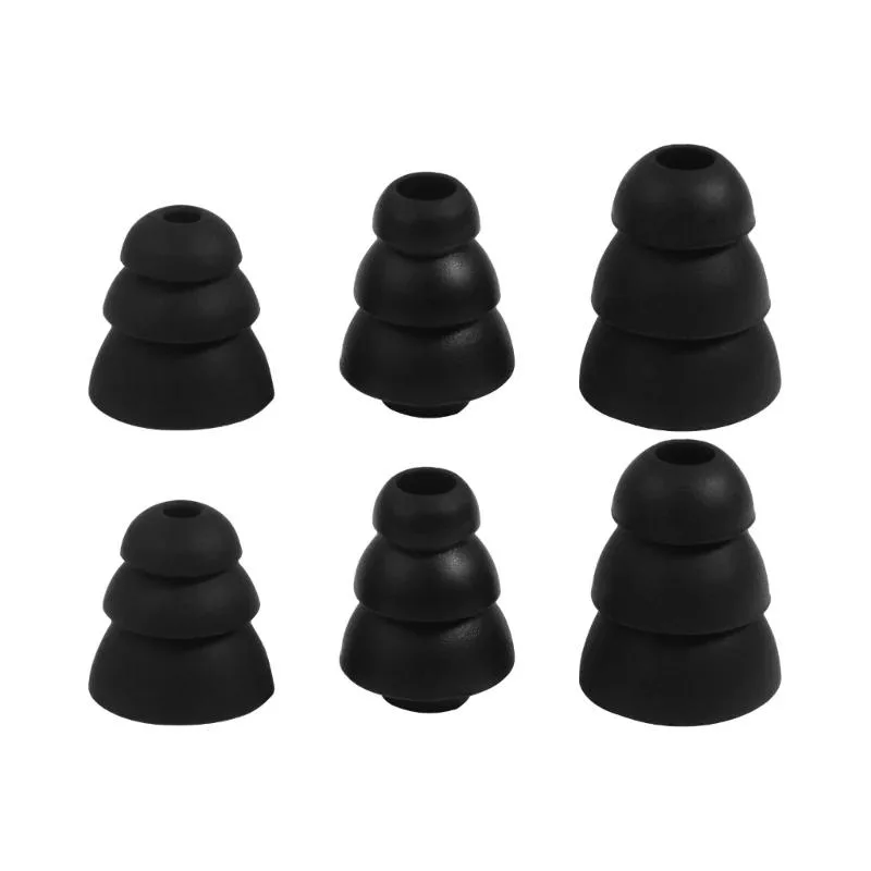 WMtec WMtec Triple Flange Ear Tips 4.0mm Black 3 Pairs — product photo