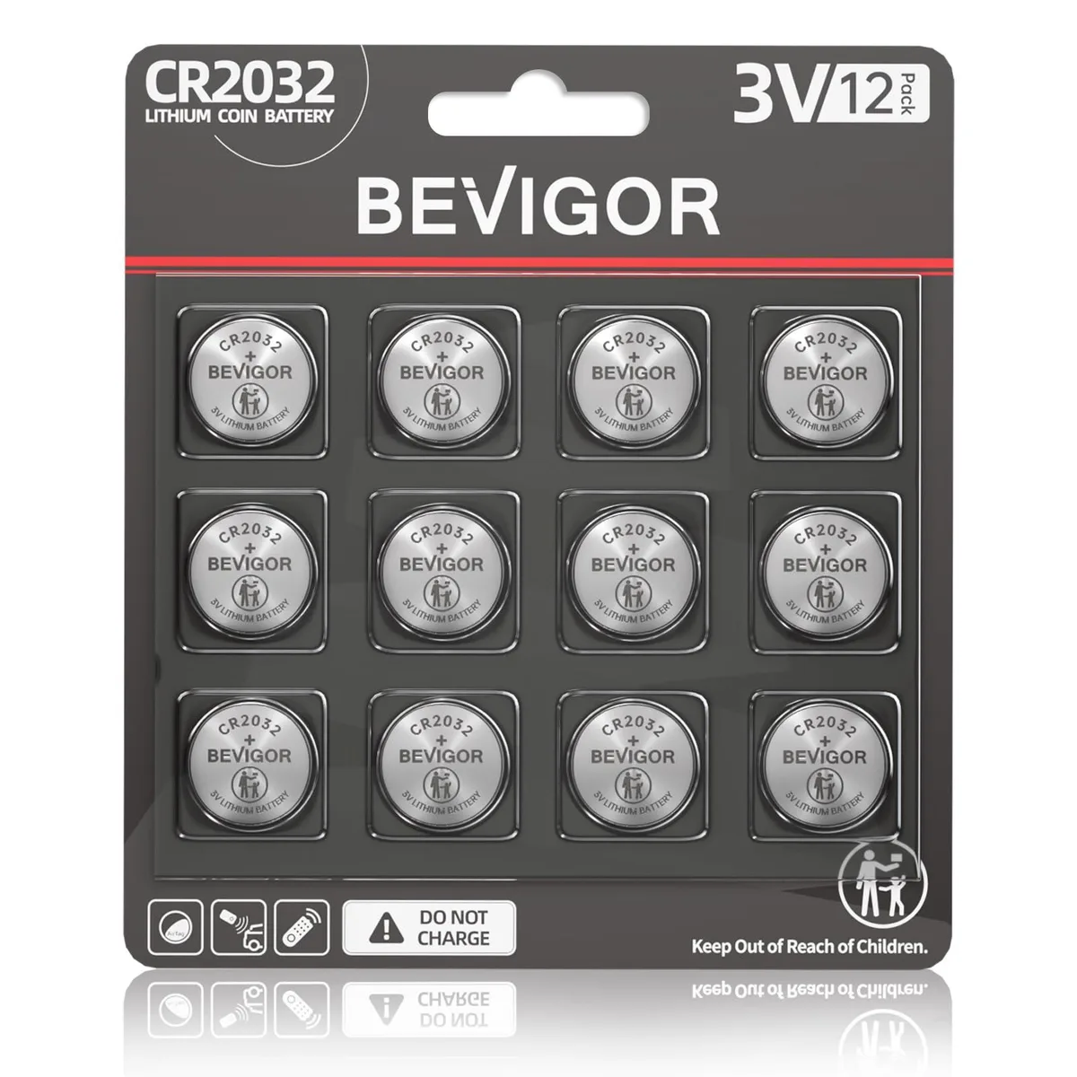 No Sew No Sew CR2032 3V Lithium Coin Battery 12 Pack — product photo