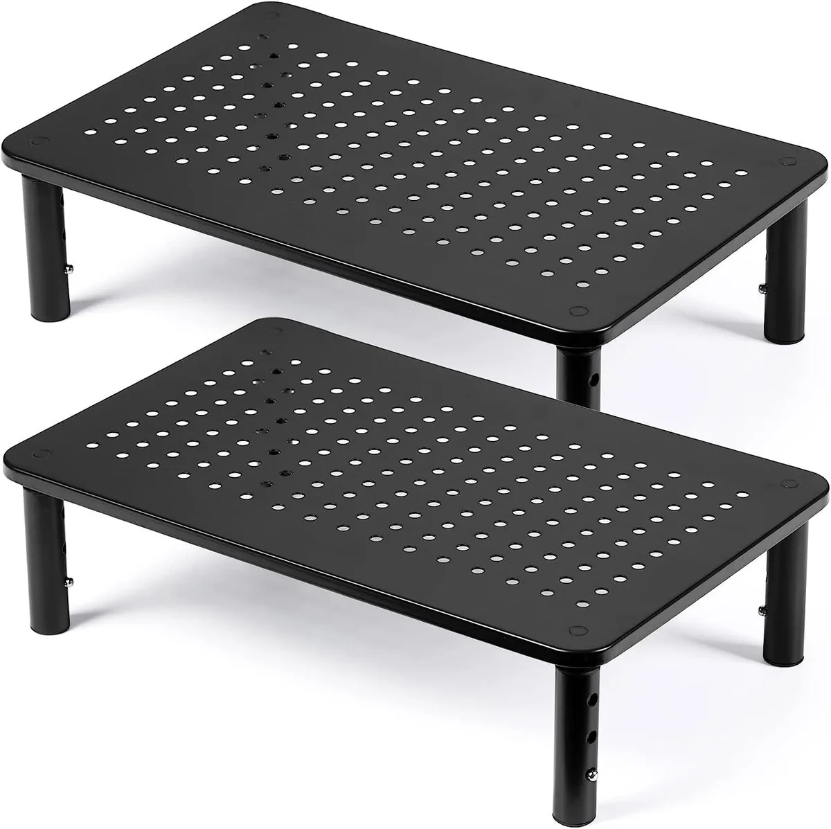 Corn Electronics Corn Electronics 2 Pack Monitor Riser 3 Height 44 lb Black — product photo