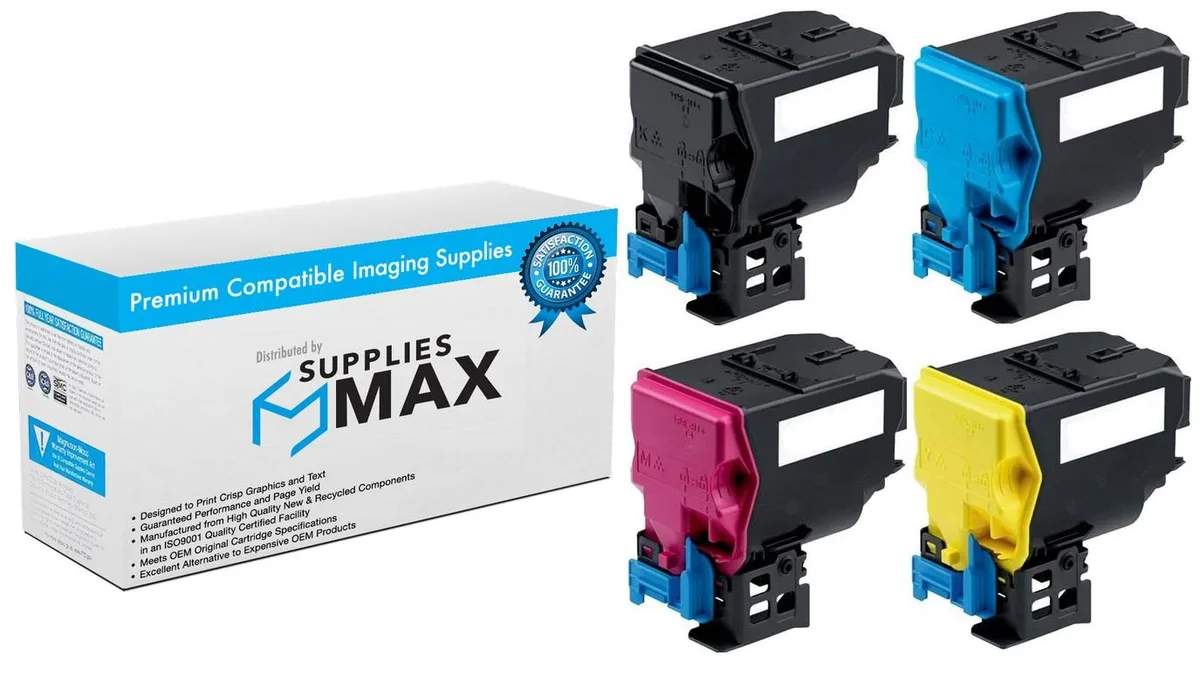 SuppliesMax SuppliesMax KNMTN-P49MP toner cartridge combo pack BK/C/M/Y 13000 pages — product photo
