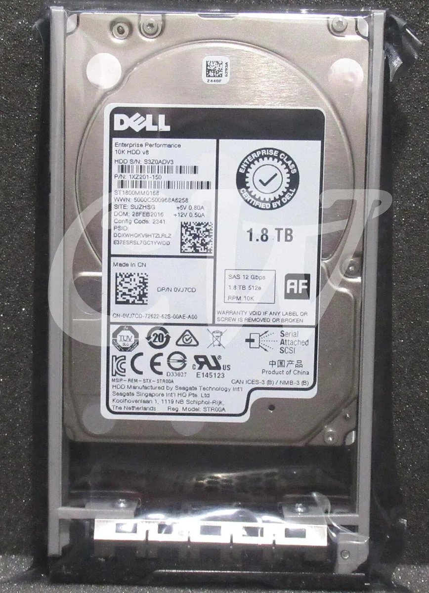 DELL DELL ST1800MM0168 1.8TB 10000RPM SAS 12Gbps 128MB 2.5in internal hard drive — product photo