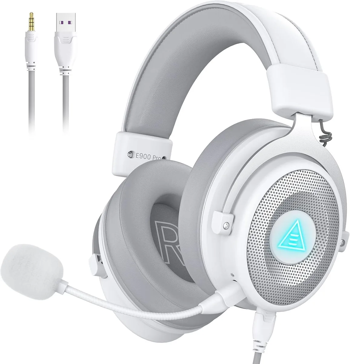BFKK BFKK E900 Pro USB Gaming Headset White 7.1 50MM 3.5mm — product photo
