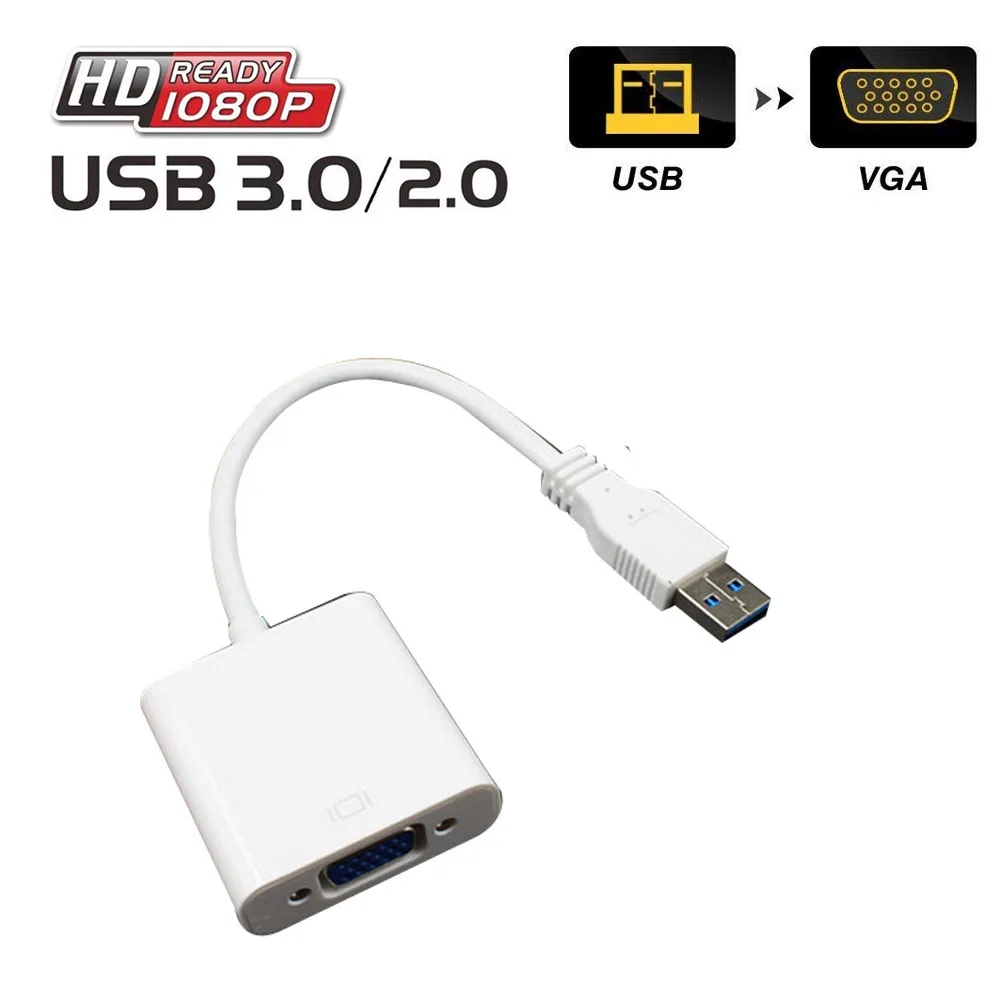 LUOM LUOM USB 3.0 to VGA Adapter Converter White — product photo