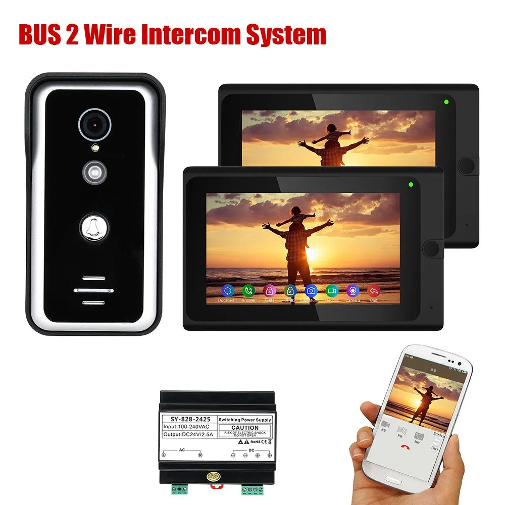 visiPower visiPower 7 Inch 2-Wire Video Door Phone Set 1000TVL 4.7" Monitor 1+2 — product photo